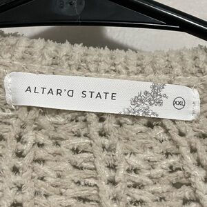 Altar'd State Beige Open Cardigan